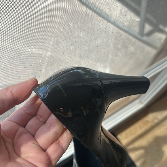 Chanel patent leather black platform pumps high heels 38 - Picture 12 of 13